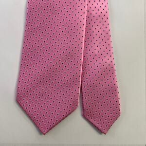 DOLCEPUNTA Pink Blue Floral Dot Silk Tie